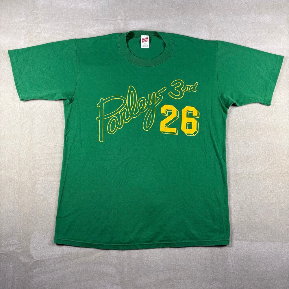 Vintage Parley 3rd 26 Green Graphic T Shirt Adult XL USA Single Stitch Style